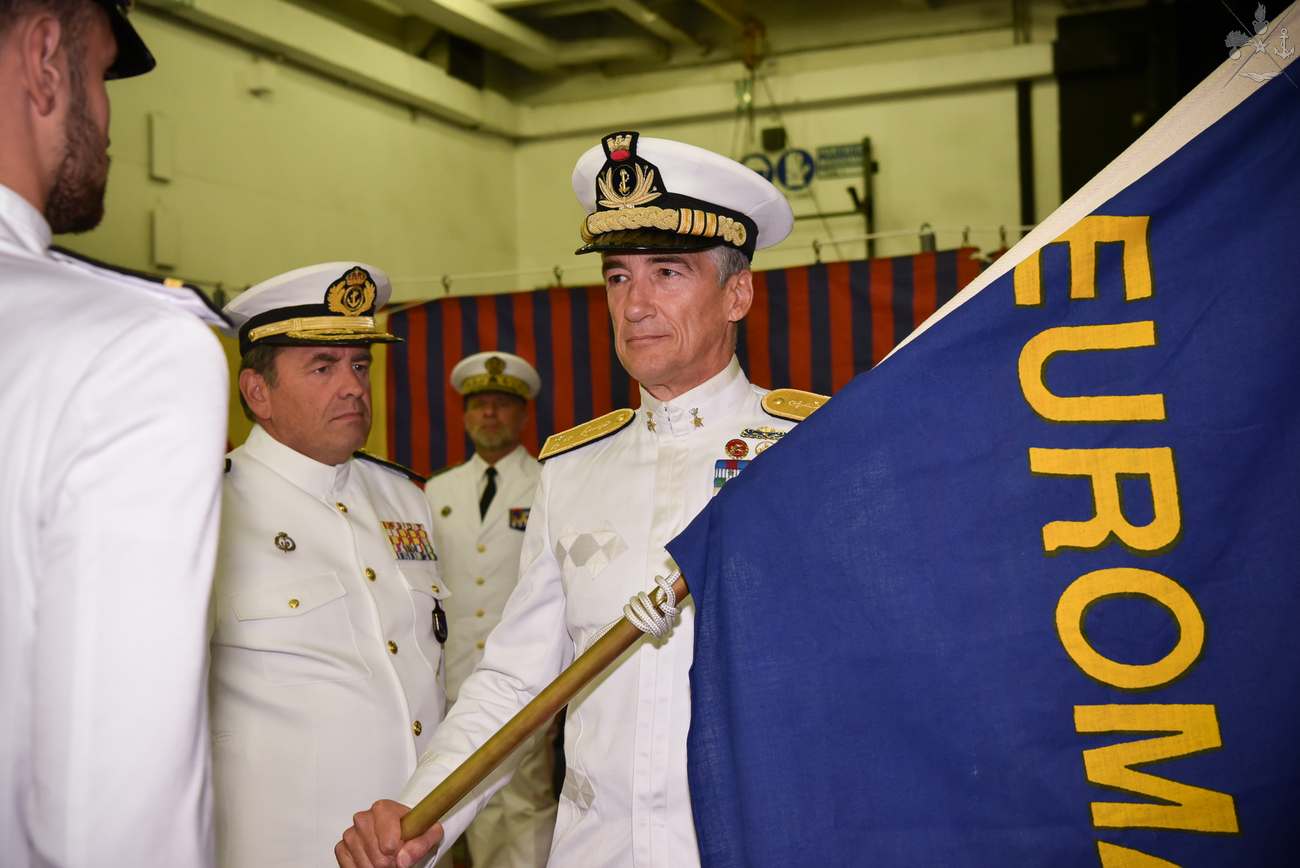 Cerimonia di avvicendamento al Comando della Forza Marittima Europea (EUROMARFOR)