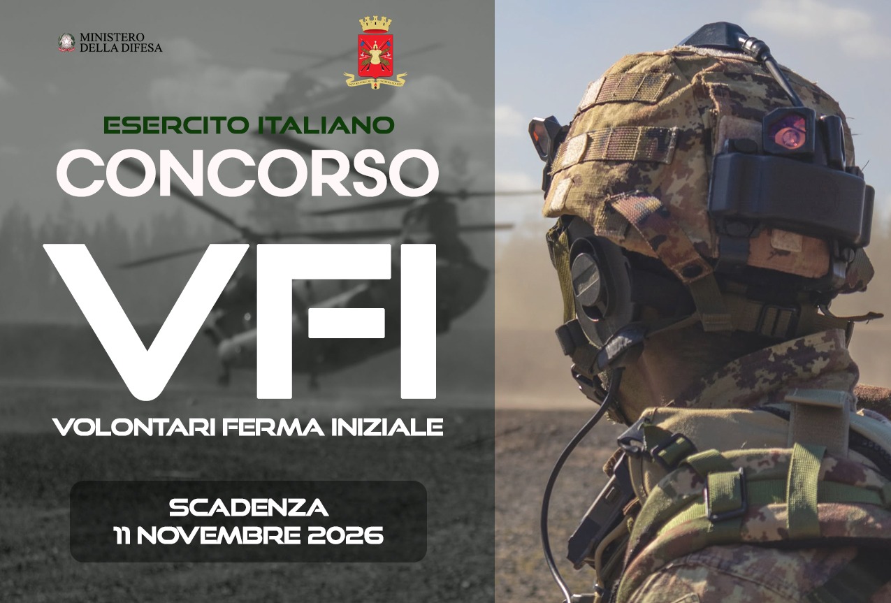 Concorso per Volontari in ferma iniziale nell’Esercito Italiano