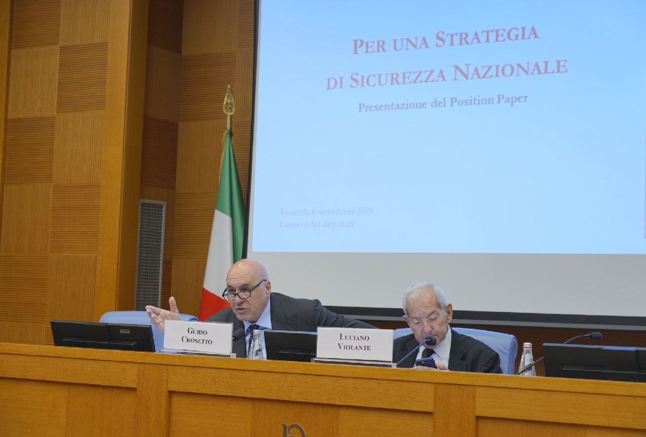 PRESENTAZIONE DEL POSITION PAPER PER UNA
STRATEGIA DI SICUREZZA NAZIONALE