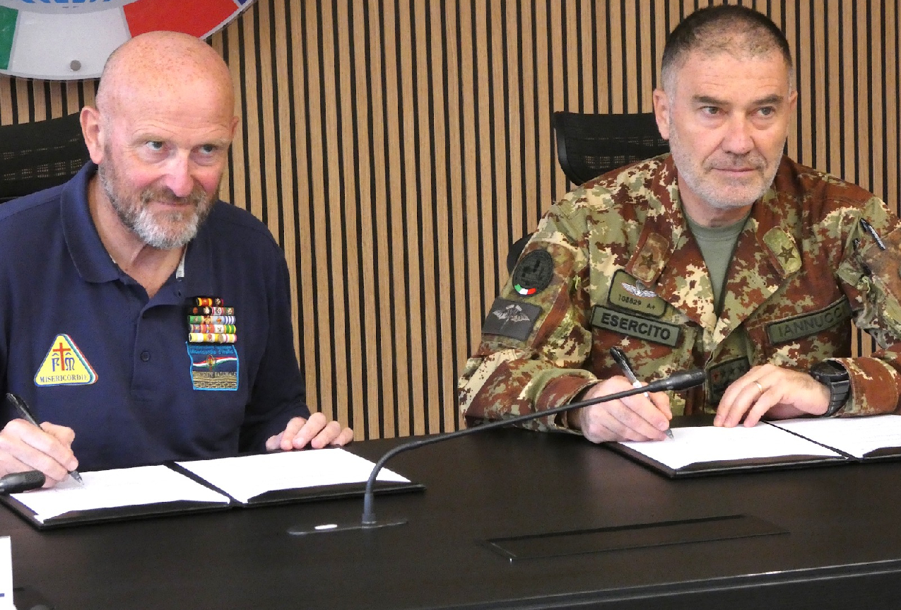 Firmato accordo tra Difesa e Misericordia per sostenere le popolazioni colpite da conflitti ed emergenze umanitarie Firmato accordo tra Difesa e Misericordia per sostenere le popolazioni colpite da conflitti ed emergenze umanitarie
