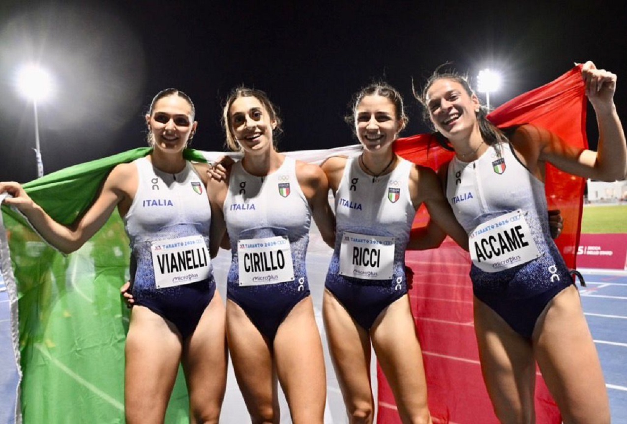 Giochi del Mediterraneo di Taranto: oro nella staffetta 4x400