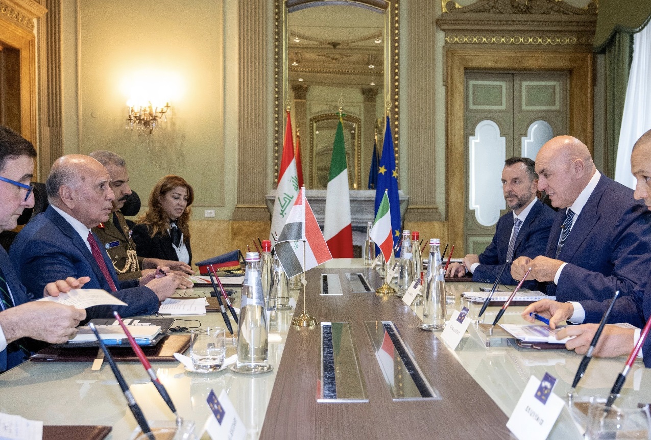 Minister Crosetto meets Iraqi Foreign Minister Fuad Hussein