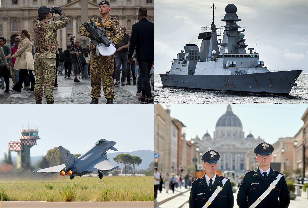 Crosetto: grazie alle Forze Armate per aver garantito la sicurezza durante i funerali di Papa Francesco Crosetto: grazie alle Forze Armate per aver garantito la sicurezza durante i funerali di Papa Francesco