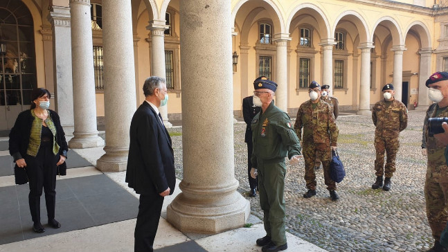 Coronavirus: il Gen. Vecciarelli a Bergamo incontra i militari e le istituzioni