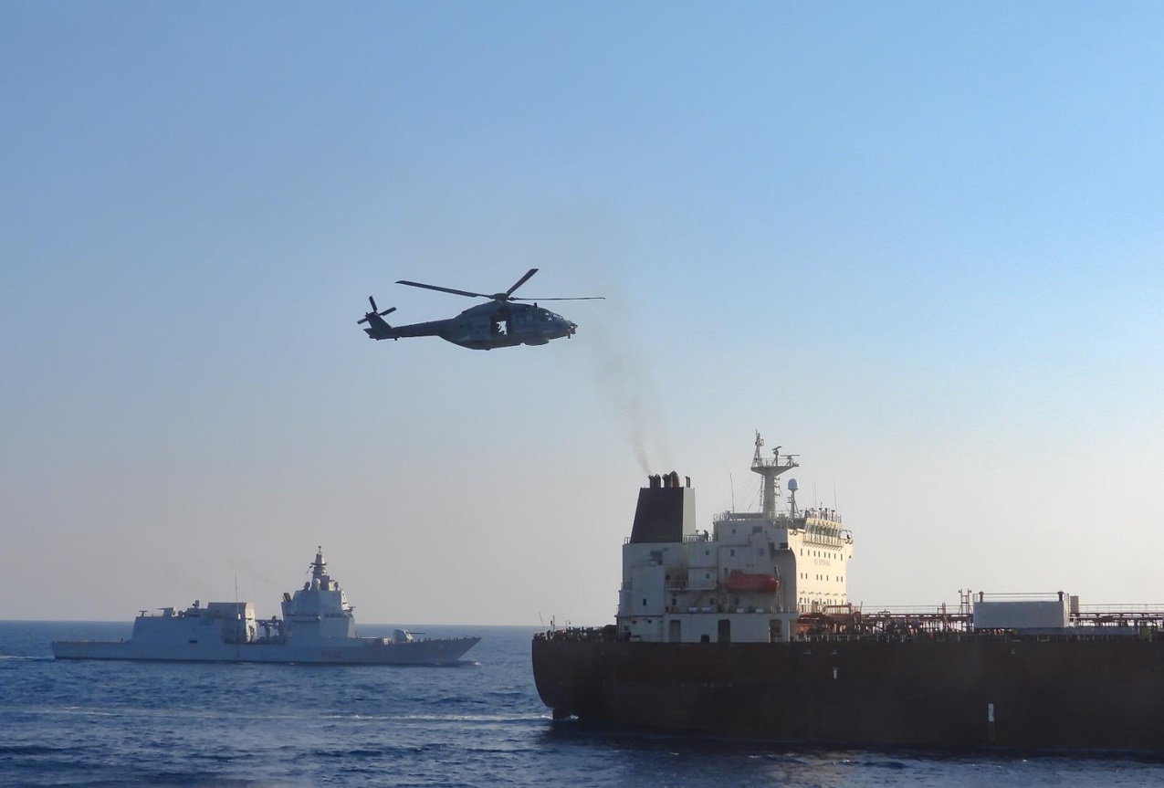 Operation IRINI: ITS Thaon di Revel Boards Oil Tanker Belonging to the Russian 