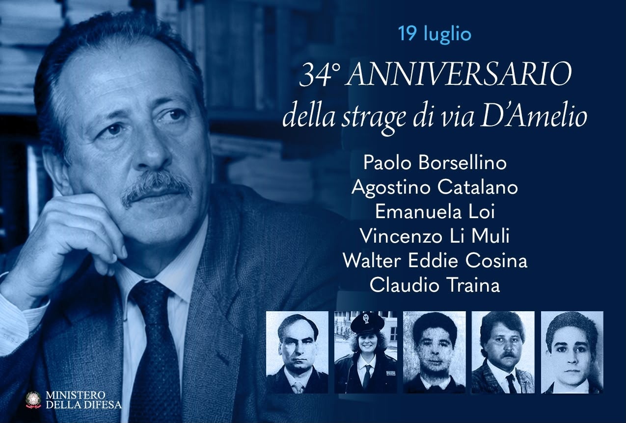34º anniversario della strage di via D’Amelio