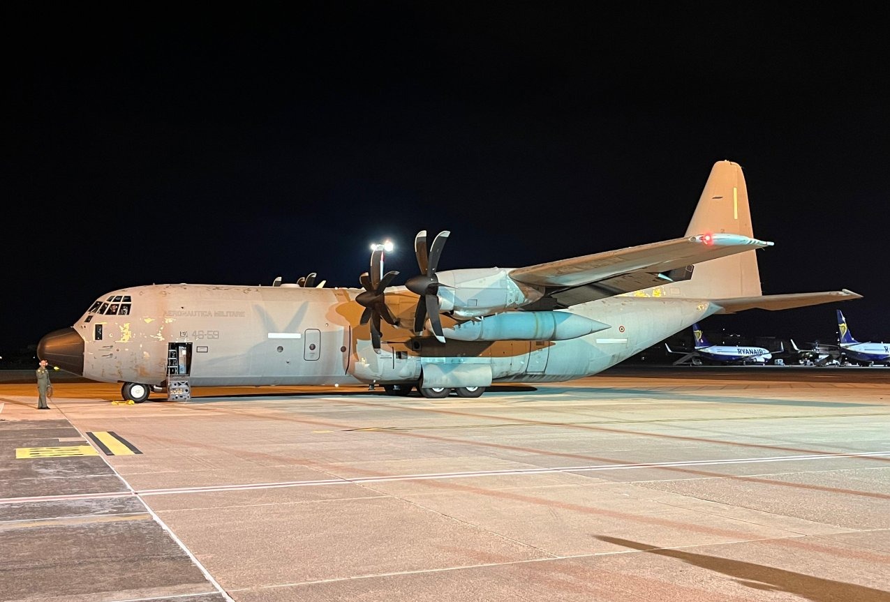 Palestinian children arrive in Italy on special flights