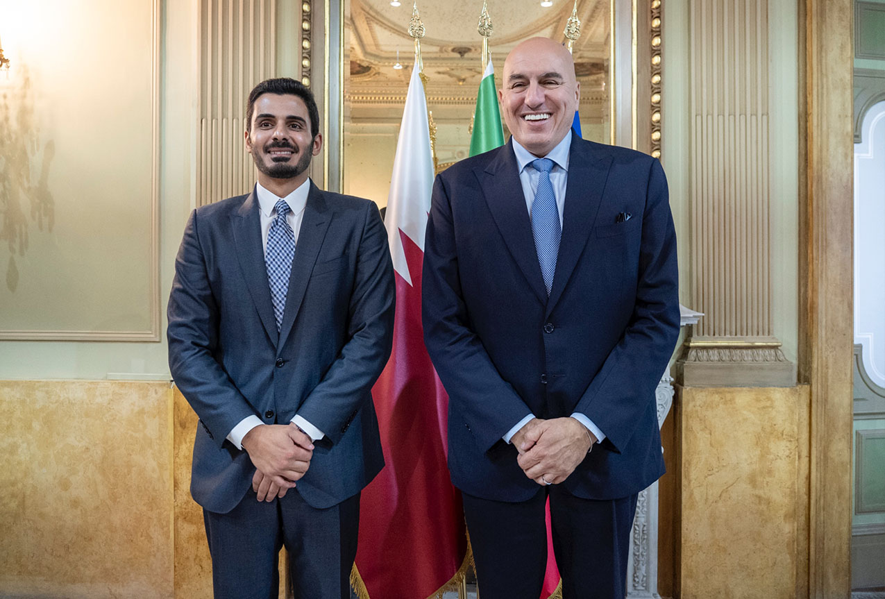 Difesa: il Ministro Crosetto incontra il Ministro degli Interni del Qatar, Sceicco Khalifa bin Hamad Al Thani.