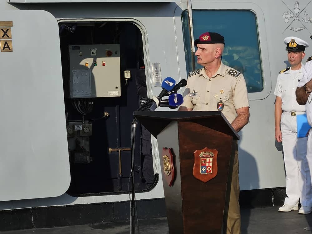 Il Generale Portolano alla cerimonia di cambio di comando dell'Operazione UE ASPIDES tra Italia e Grecia