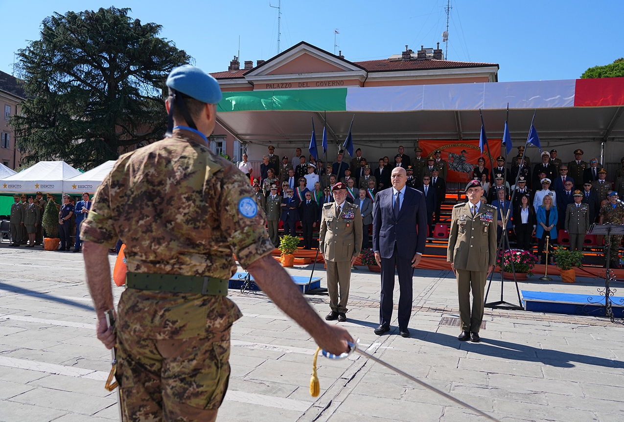 Il Ministro Crosetto alla cerimonia di rientro della Brigata di Cavalleria “Pozzuolo del Friuli”