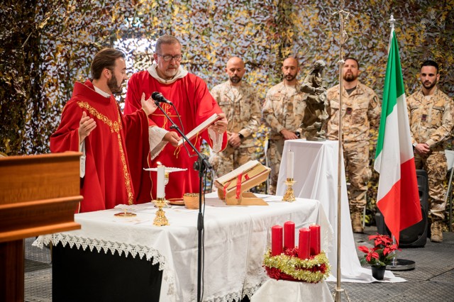 Celebrazione della messa di Santa Barbara