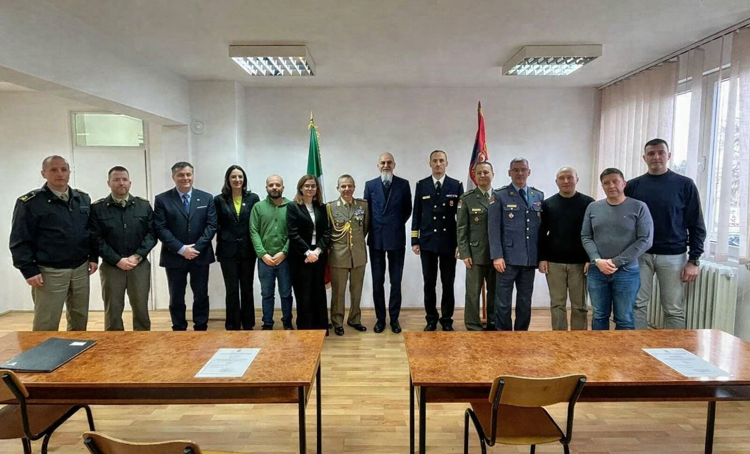 Difesa: corso intermedio di lingua italiana a favore del personale militare e civile del Ministero della Difesa serbo