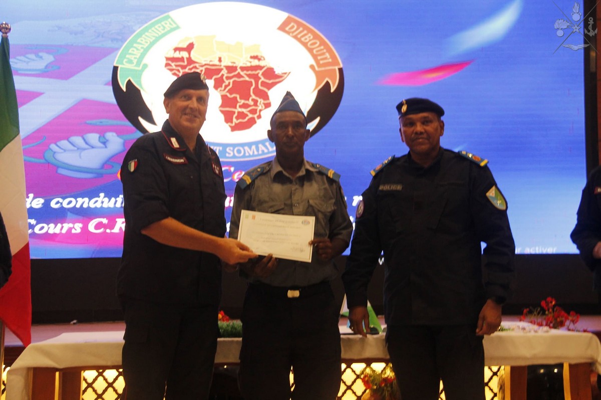 MIADIT Somalia 21, conclusi due corsi di addestramento dei Carabinieri in favore della Polizia nazionale gibutiana