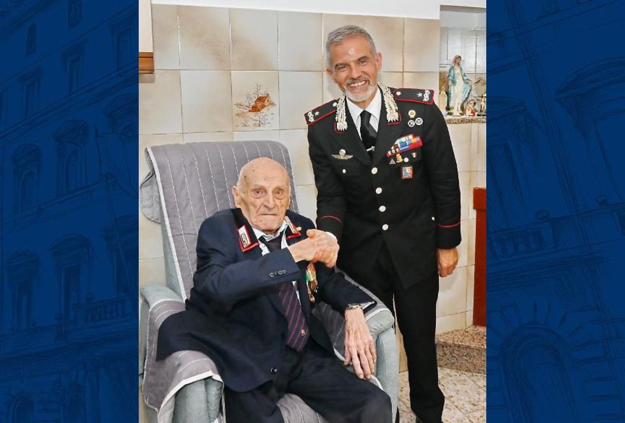 Gli auguri del Ministro Crosetto al Vicebrigadiere Giovanni Ciccone per i suoi 100 anni