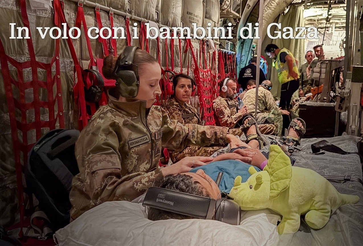 In volo con i bambini di Gaza