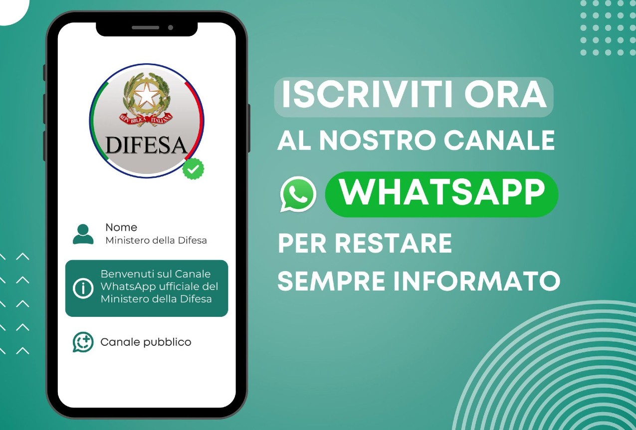 Attivo il canale WhatsApp della Difesa